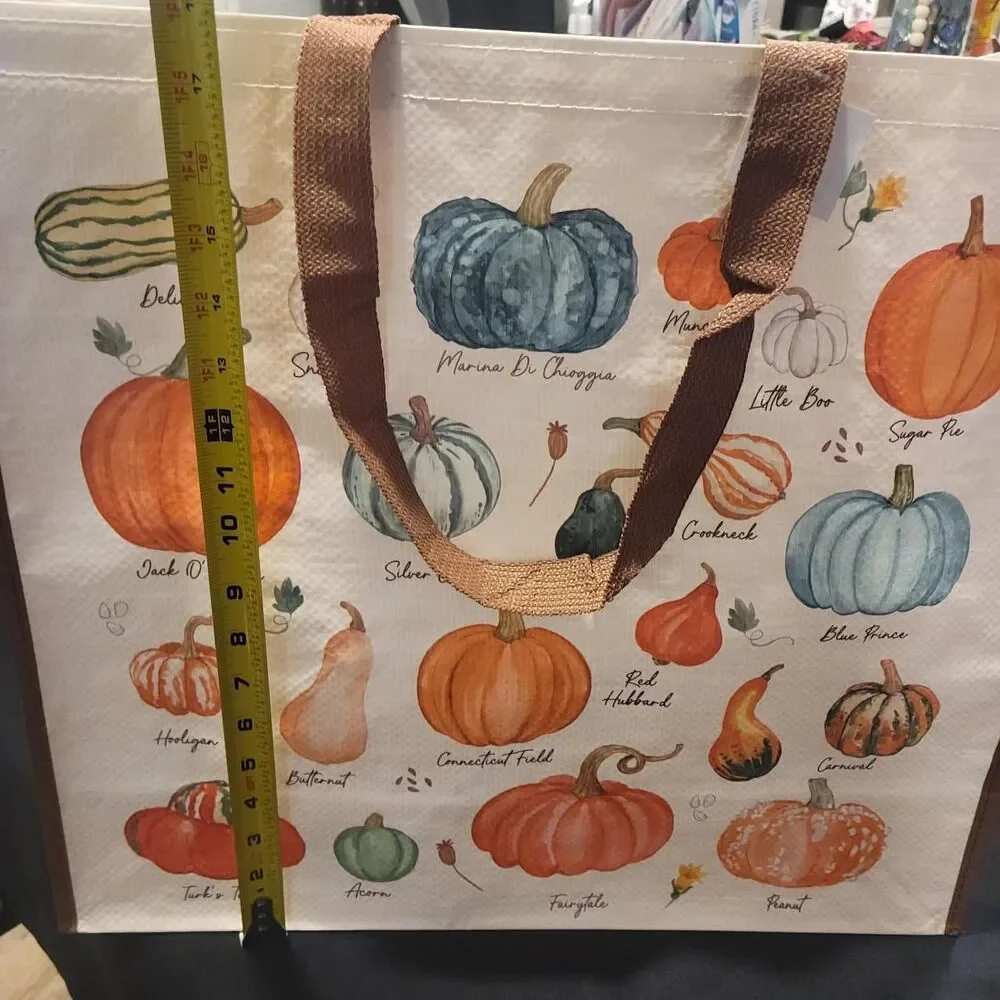 Fall pumkins reusable shopping bag Women's multi Bag